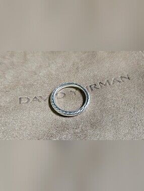 David Yurman Cable Stackable Band Ring -Sterling Silver Size 5.5
